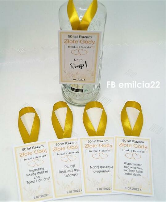 Zawieszki na alkohol wykonane na zamówienie 50 Rocznica