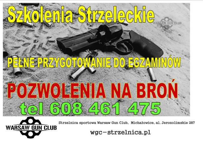 Szkolenia strzeleckie kursy pełne przygot do egz. pozwolenia