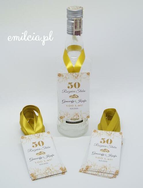 Zawieszki na alkohol wykonane na zamówienie 50 Rocznica