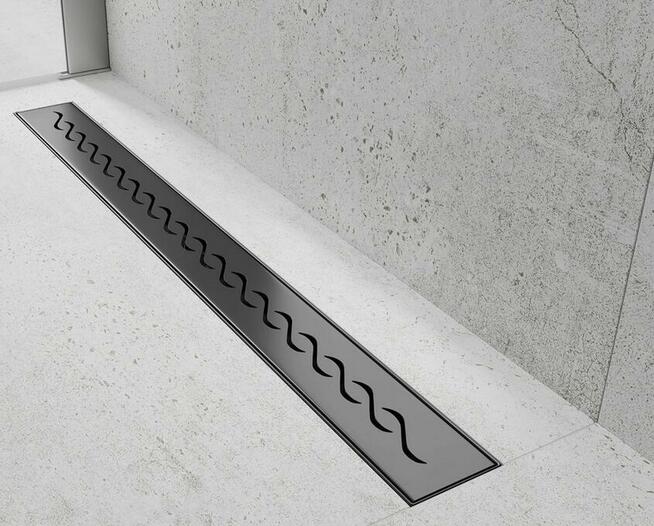 ODPŁYW LINIOWY CZARNY niski Rozmiary - 10 lat Gwarancji !