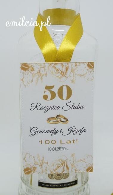 Zawieszki na alkohol wykonane na zamówienie 50 Rocznica