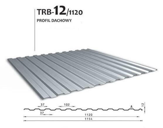Blacha TRAPEZOWA trapez TRB-12 T12 Alucynk Srebrna Budmat