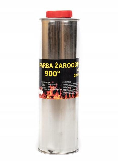 FARBA ŻAROODPORNA Do kominka Pieca GRAFIT 1L