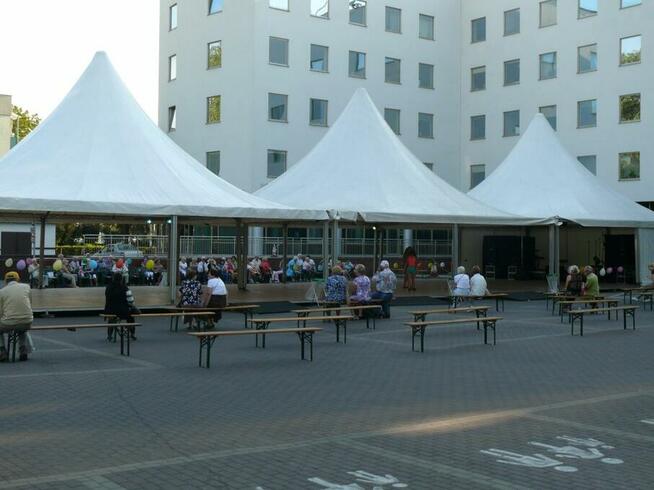 Hala namiotowa/szpic 10x10m, używana (3 kpl.)