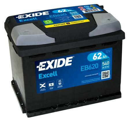 Akumulator Exide Excell 62Ah 540A Hallera 4