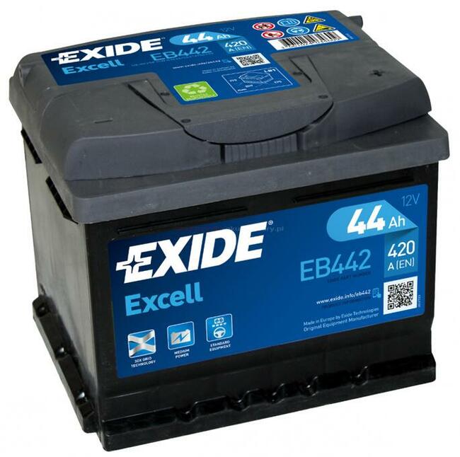 Akumulator Exide Excell 44Ah 420A Hallera 4
