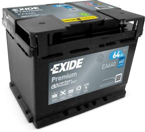 Akumulator Exide Premium 64Ah 640A Hallera 4