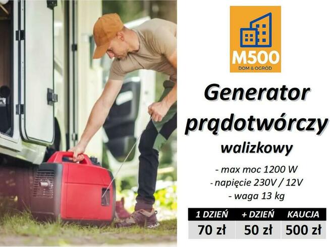 Wypożyczę AGREGAT prądotwórczy generator spalinowy walizkowy