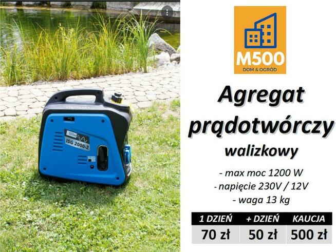 Wypożyczę AGREGAT prądotwórczy generator spalinowy walizkowy