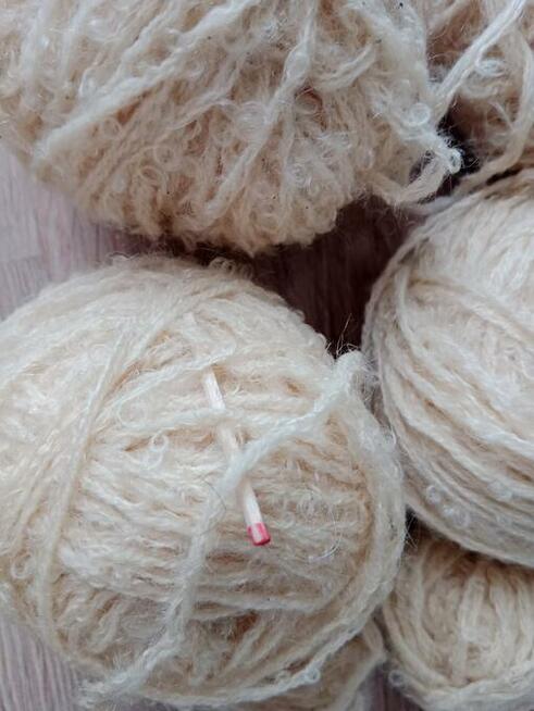 159 Kremowo żółty dekoracyjna wełna włóczka