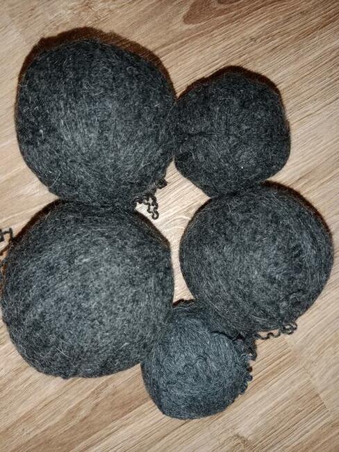 180 GR ciemno szara, grafitowa wełna włóczka