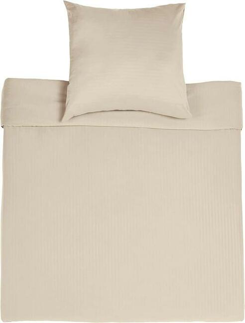 Pościel 135x200 80x80 beżowe pasy mikrofibra