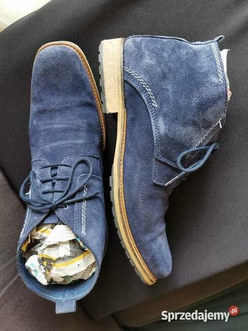 Eleganckie Buty firmowe Skóra Naturalna ZAMSZ Rozm.44 Ładne