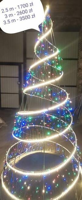 duża choinka led 2,5m 3D producent na wymiar