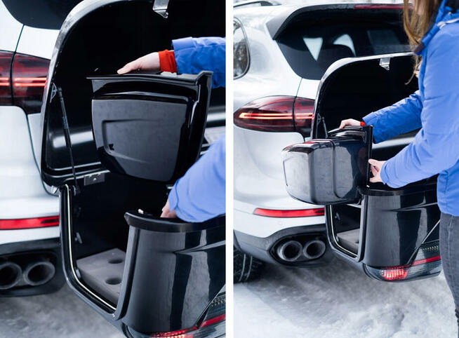 Box na hak Kufer MFT 300 black + rozszerzenie na narty