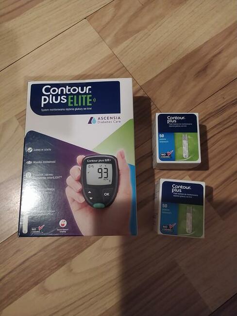 Glukometr contour plus elitę + 100 pasków