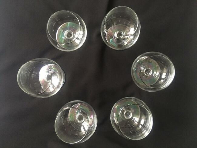 PRL kieliszki lampki koniak nalewki 6 sztuk