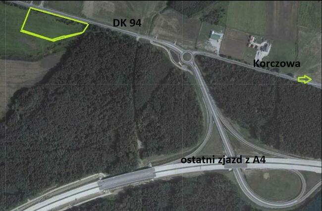 Działka inwestycyjna Młyny Korczowa przy zjazd A4 - Ukraina
