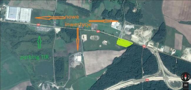 Działka inwestycyjna Młyny Korczowa przy zjazd A4 - Ukraina