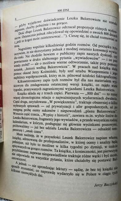 Balcerowicz 800 dno Szok Kontrolowany
