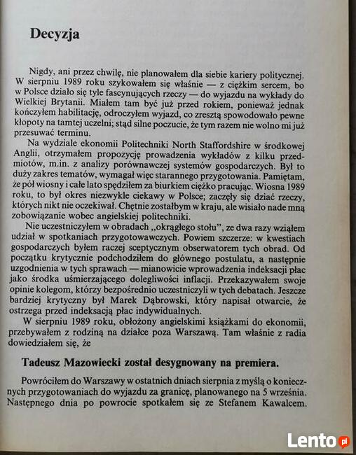 Balcerowicz 800 dno Szok Kontrolowany