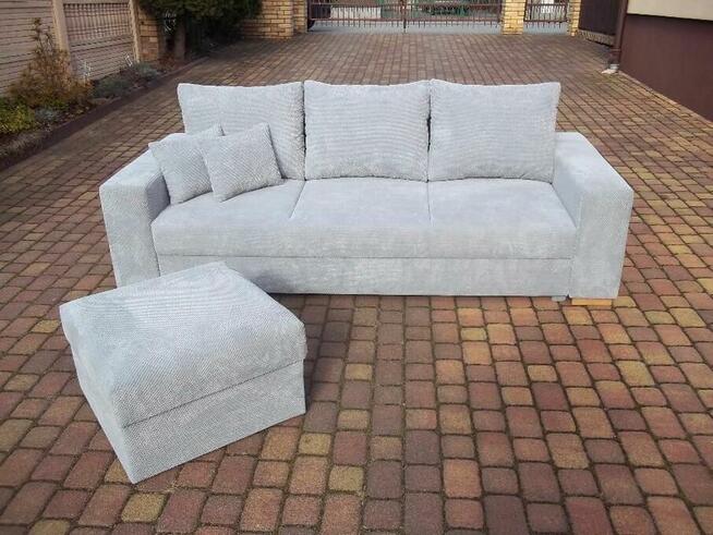 Sofa/kanapa+dostawiana pufa/narożnik/całość sprężyny bonell