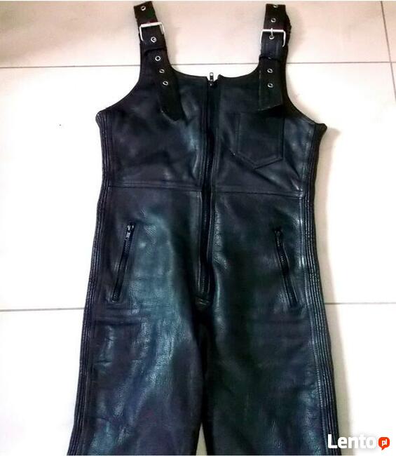 Spodnie motocyklowe skórzane OGRODNICZKI rozm 50 S M Germany