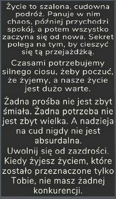 Lepiej czegoś spróbować i nawet żałować niż stracić szansę