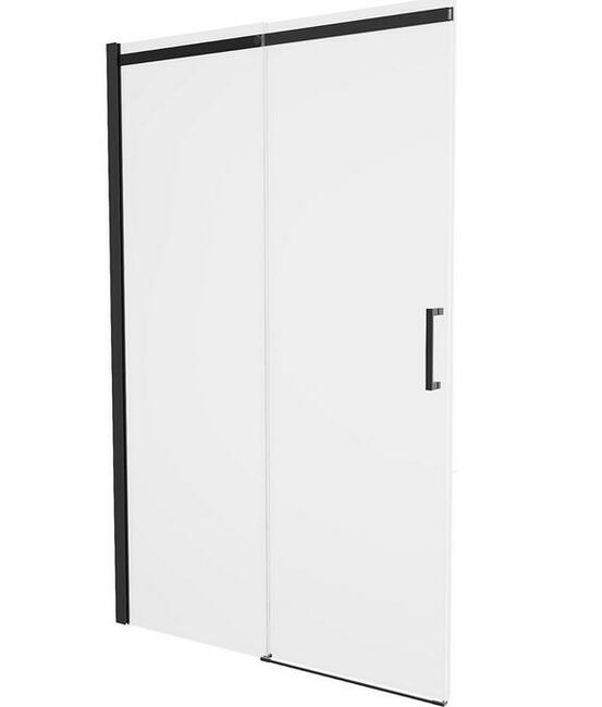 Drzwi prysznicowe przesuwne rozsuwane 8 CZARNE 100 do 160