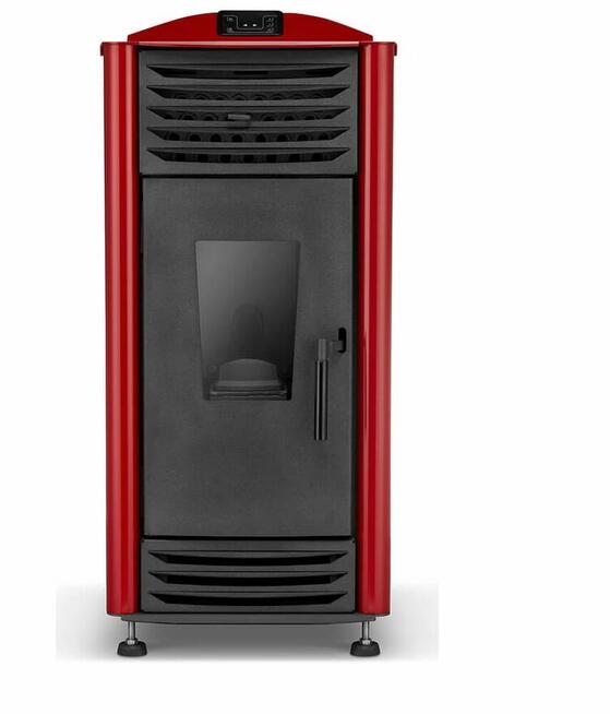 HELENA piec kominkowy, kominek na pellet 12 kW. - czerwony