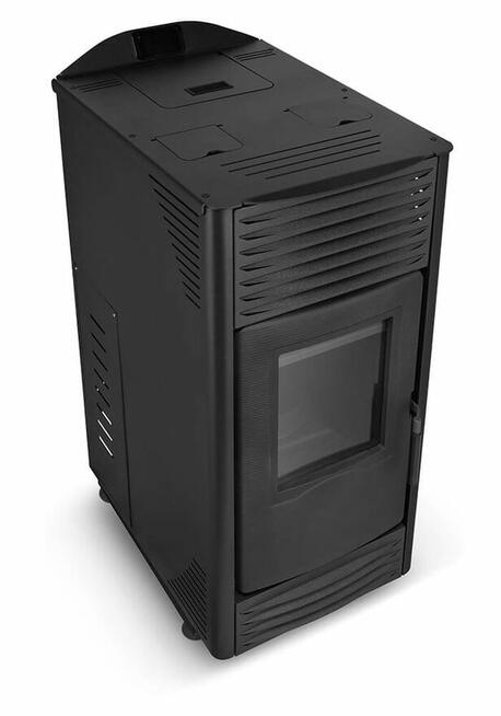 TOBY - H20, kominek na pellet z funkcją c.o. czarny