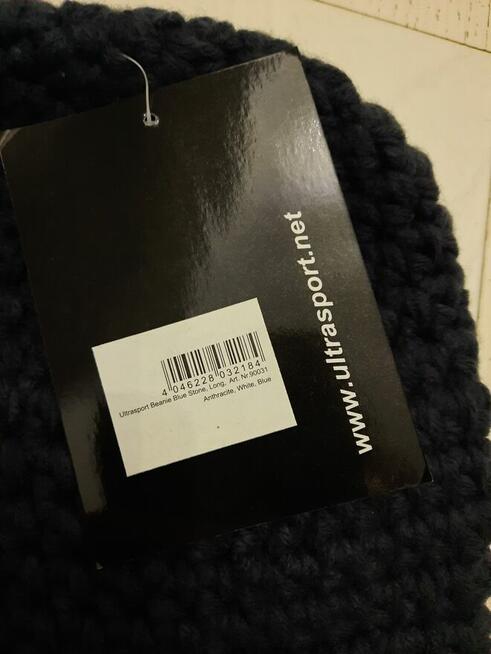 Ultrasport Beanie Długa Modna Czapka zimowa antracytowy nieb
