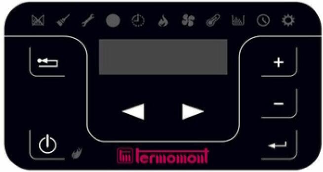 TOBY - H20, kominek na pellet z funkcją c.o. czarny