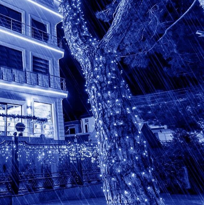 LAMPKI 500LED NA CHOINKĘ ZEW/WEW NIEBIESKIE 34,5M