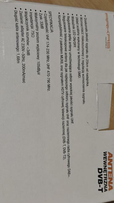 Arkas antena wewnętrzna DVB-T model UVR-AV184