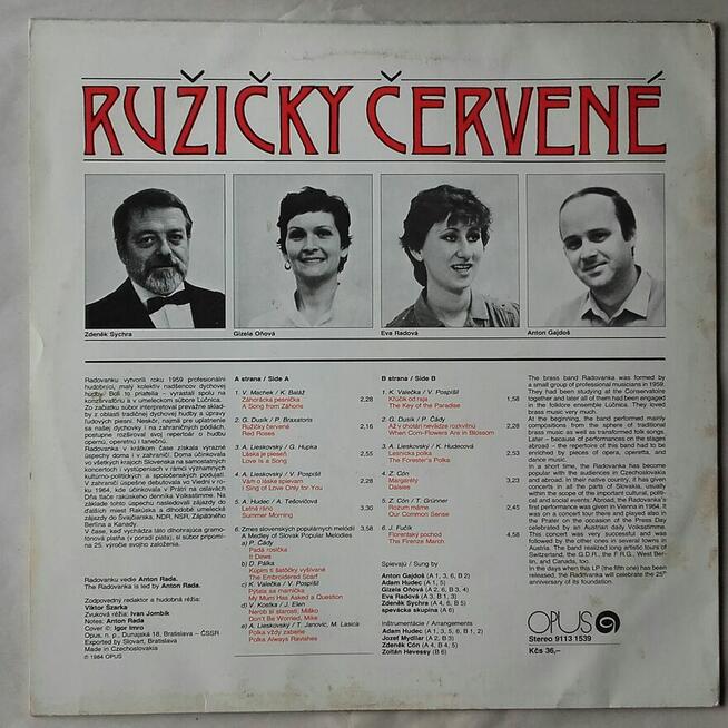 Różyczki czerwone, gra kapela z Czechosłowacji