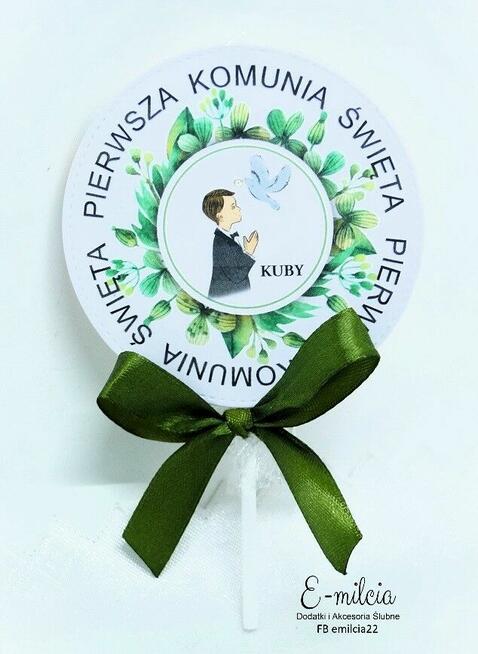 Podziękowania dla Gości z okazji I Komunii Św. - Duże Lizaki