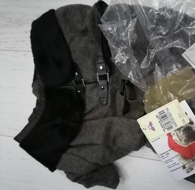 3XL Puppy Angel Płaszcz dla psa szary elegancki