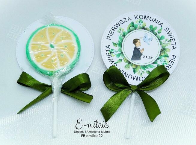 Podziękowania dla Gości z okazji I Komunii Św. - Duże Lizaki