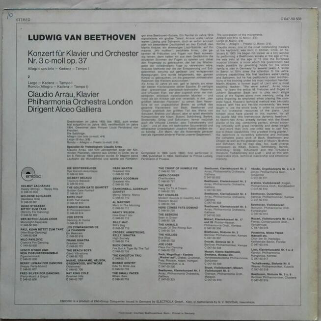 Beethoven koncert na fortepian i orkiestrę, winyl