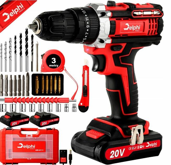 WIERTARKO WKRĘTARKA AKUMULATOROWA 2aku UDAROWA 20V