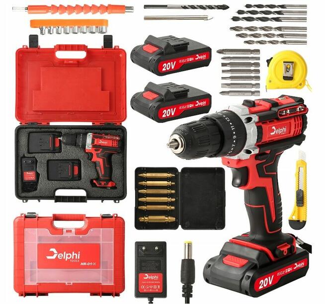 WIERTARKO WKRĘTARKA AKUMULATOROWA 2aku UDAROWA 20V