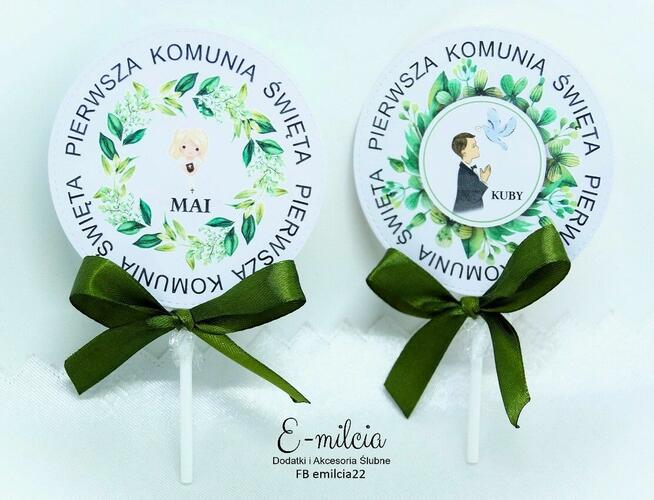 Podziękowania dla Gości z okazji I Komunii Św. - Duże Lizaki