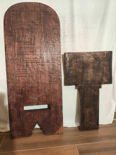 Fotele afrykańskie oryginalne z drewna egzotycznego 2 szt.