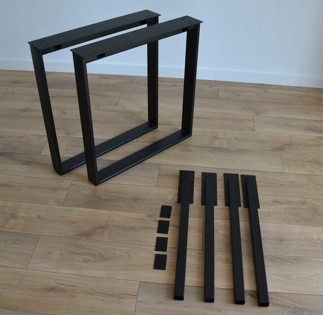 Dębowy stół z dostawkami - Nowoczesny drewniany loft lity