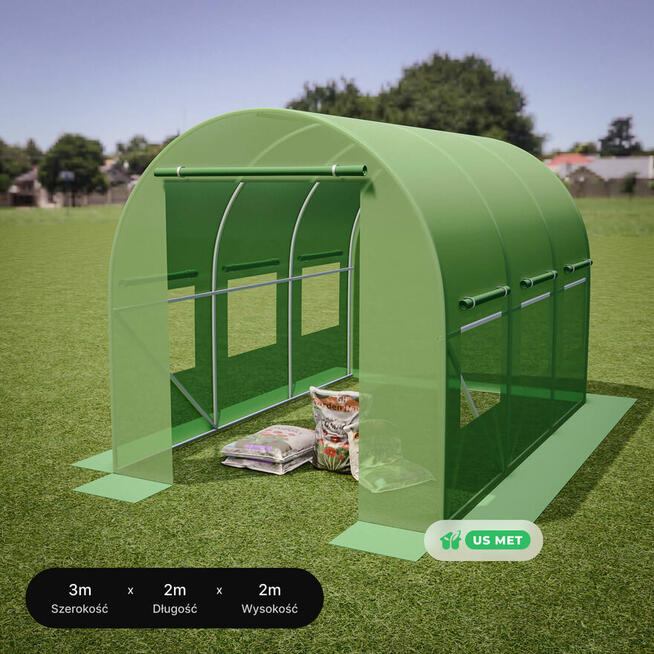 Szklarnia z poliwęglanu; tunel foliowy