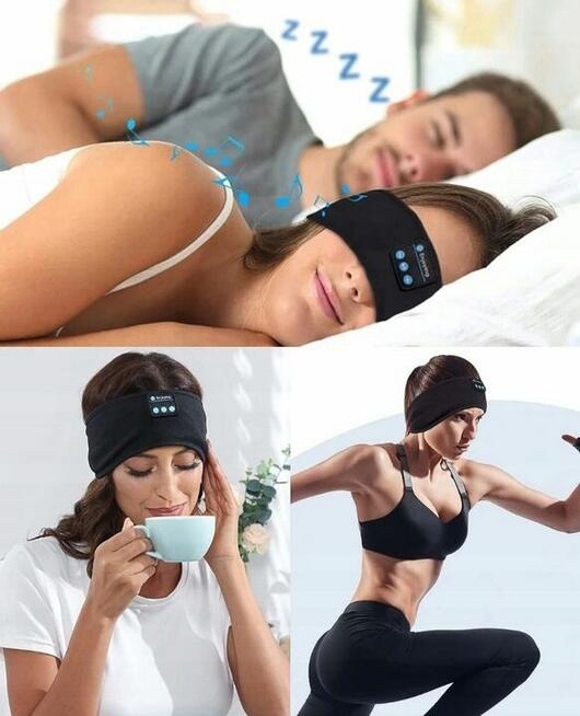 OPASKA NA OCZY BLUETOOTH SŁUCHAWKI DO SPANIA BIEGANIA MEDYTA