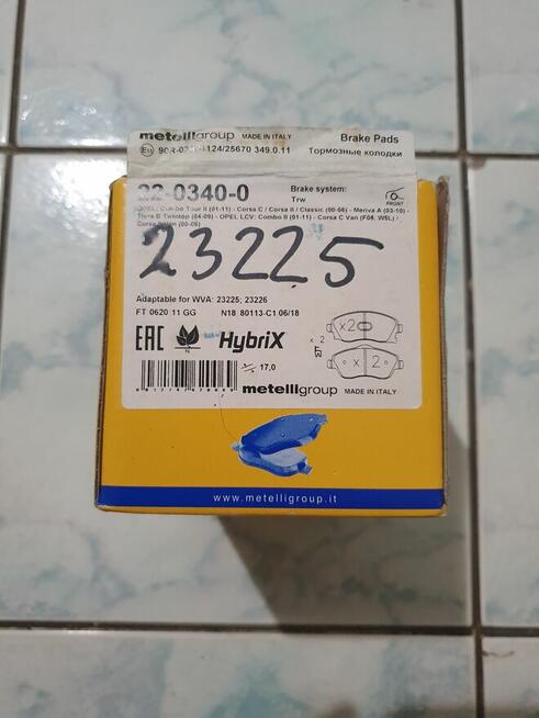 Opel corsa c klocki hamulcowe