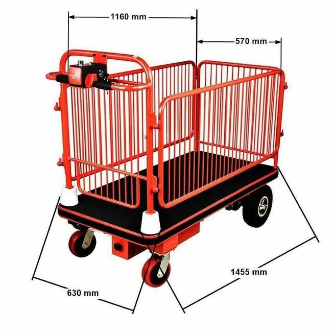 Wózek transportowy paleciak elektryczny