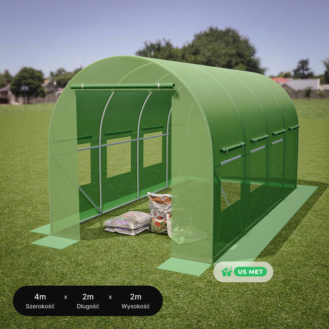 Szklarnia z poliwęglanu; tunel foliowy